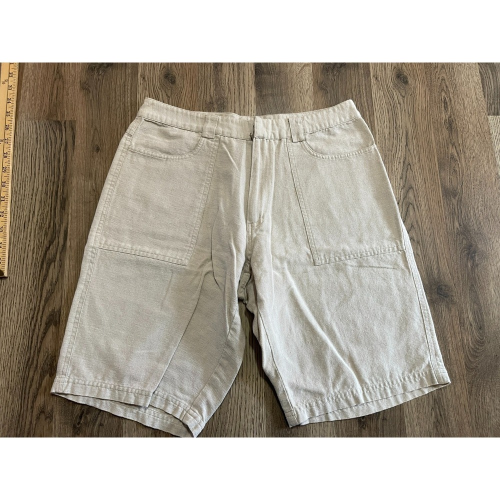 West End Shorts, Women's Size Small, Khaki, Linen Blend